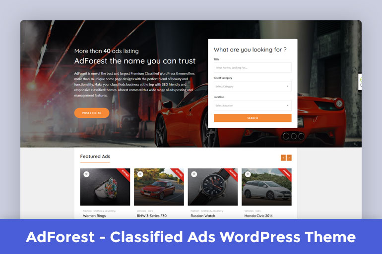 AdForest - Classified Ads WordPress Theme