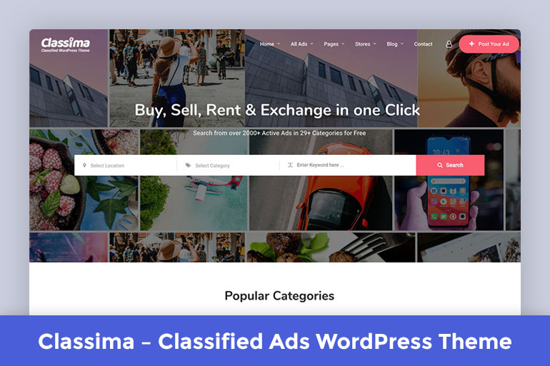 Classima – Classified Ads WordPress Theme