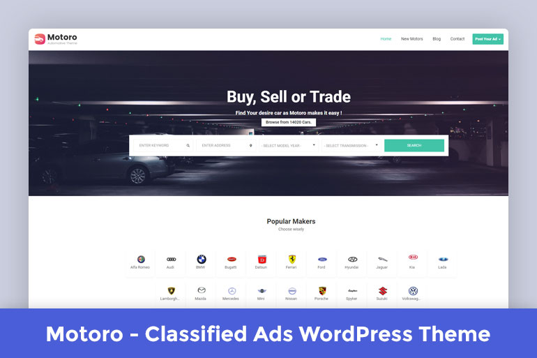 Motoro - Classified Ads WordPress Theme